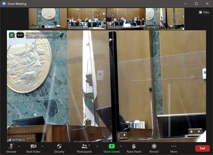 ZOOM GOV Hosting for Trials and Arbitrations LitigationTech